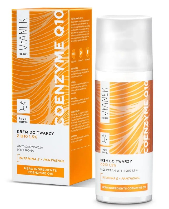 Vianek Hero Coenzima Q10 1,5% Antioxidant și cremă de față protectoare 50ml