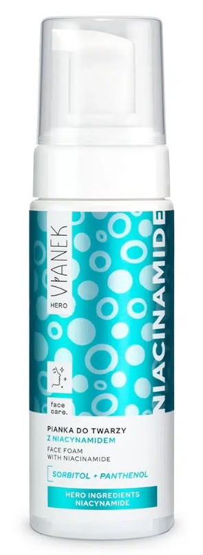 Vianek Hero spumă de spălare a feței cu Niacinamide 150ml
