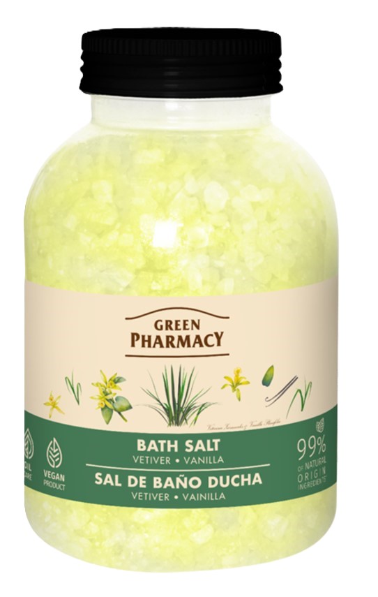 Green Pharmacy Vetiver și vanilie sare de baie 1000g