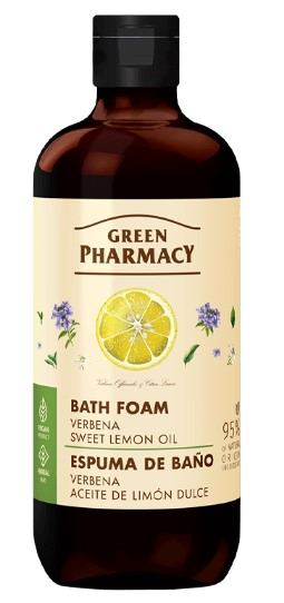Green Pharmacy Verbena și ulei de lămâie dulce spumă de baie 500ml