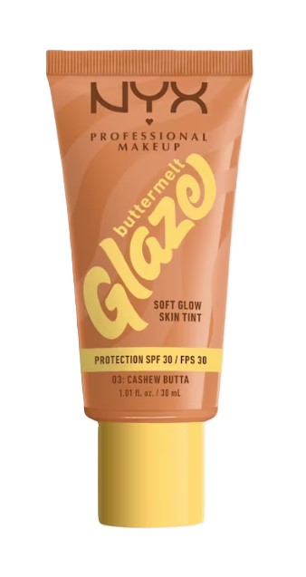 NYX Professional Makeup Buttermelt Glaze Soft Glow Skin Tint SPF30 Fond de ten 03 Cashew Butta