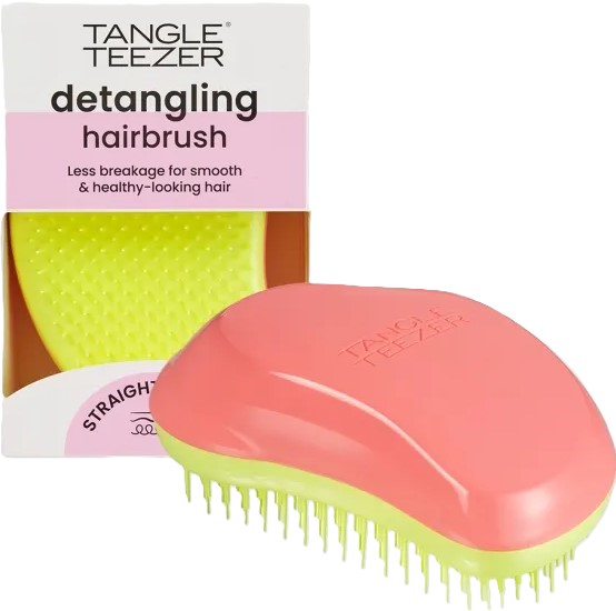 Tangle Teezer Perie de descurcat pentru păr drept și creț Salmon Hyper Yellow