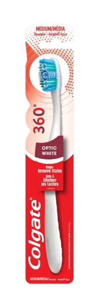 Periuță de dinți Colgate 360 Medium Optic White