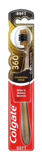 Periuță de dinți Colgate 360 Soft Charcoal Gold