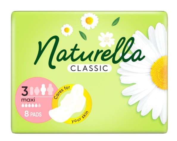 Prosoape sanitare Naturella Classic Maxi 8 buc