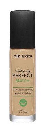 Miss Sporty Naturally Perfect Match Foundation 10 Warm