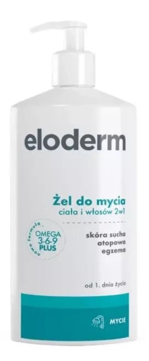 Gel de curățare pentru corp și păr Eloderm 2in1 400ml