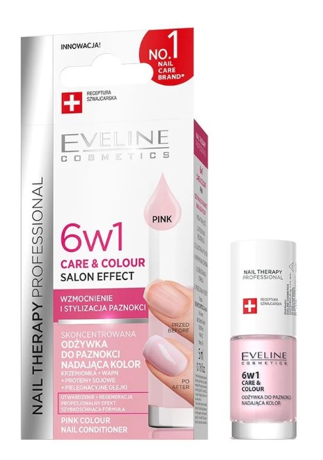 Eveline Balsam de unghii 6in1 roz