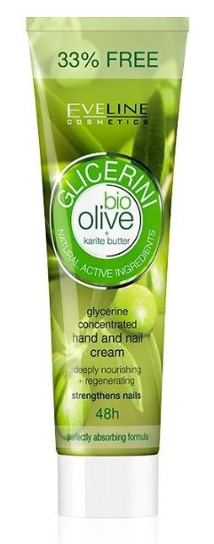 Eveline Glycerin Hand and Nail Cream 5in1 cu Bio Olive 100ml