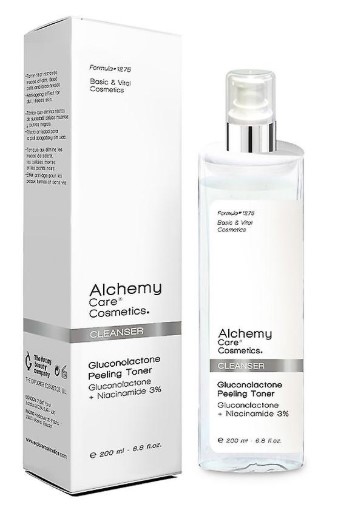 Alchemy Care Cosmetics Gluconolactone Peeling Toner Exfoliant pentru față 200ml