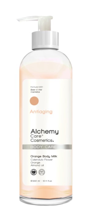 Alchemy Care Cosmetics Lapte de corp portocaliu Lapte de corp anti-îmbătrânire 300ml