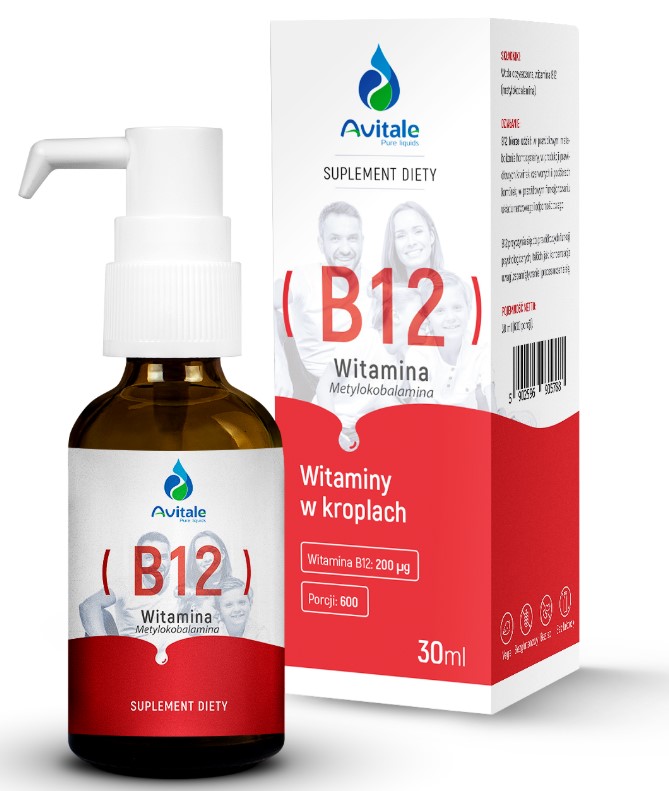 Avitale Vitamina B12 Supliment alimentar în picături 30ml