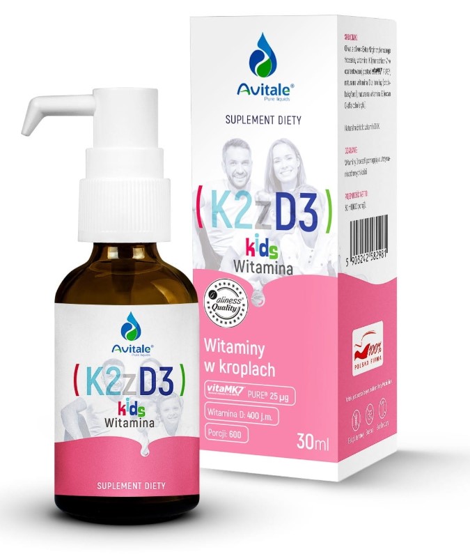 Avitale Vitamina K2 cu D3 Supliment alimentar pentru copii în picături 30ml