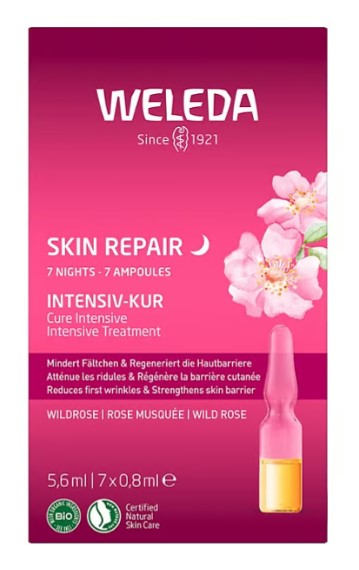 Weleda Skin Repair Intensive Ampoule Treatment cu trandafir sălbatic