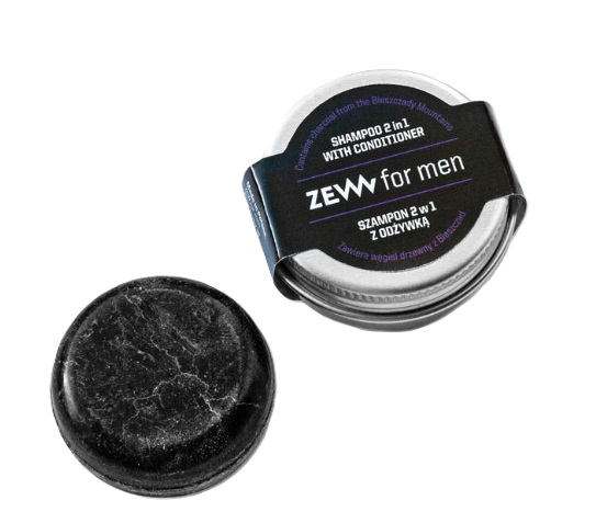 Șampon și balsam 2 în 1 ZEW for Men într-un baton de 15 ml