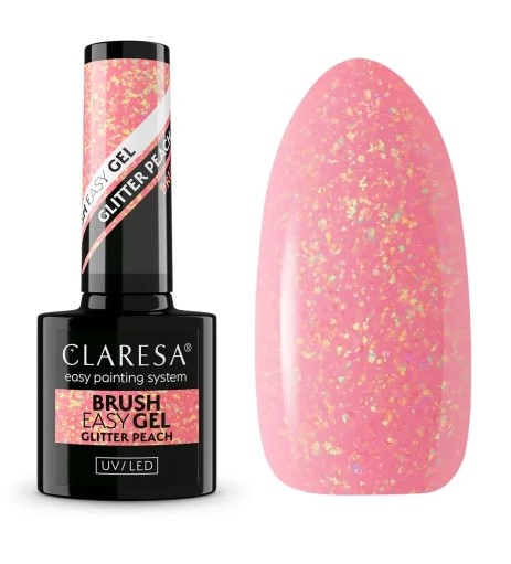 Claresa Brush Easy Gel Nail Glitter Peach