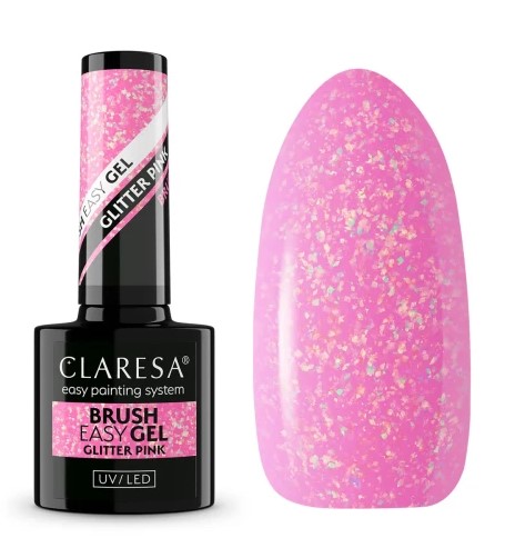 Claresa Brush Easy Gel Nail Glitter Roz