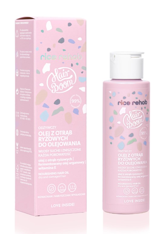 HairBoom Ulei de păr hrănitor din tărâțe de orez 100ml