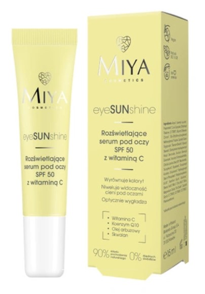 MIYA eyeSUNshine Ser iluminator pentru ochi SPF50 cu vitamina C 15ml