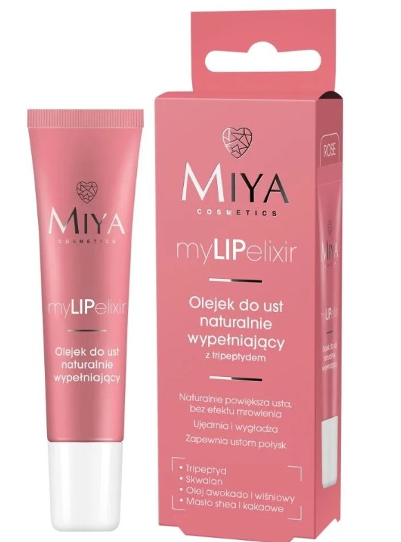 MIYA Ulei de buze cu umplutură naturală Rose