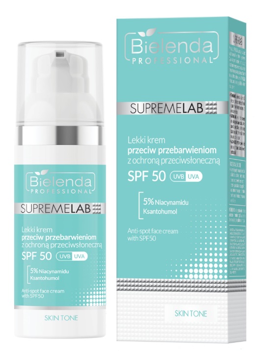 Bielenda Professional SupremeLAB Cremă antipigmentare ușoară cu SPF50 50ml