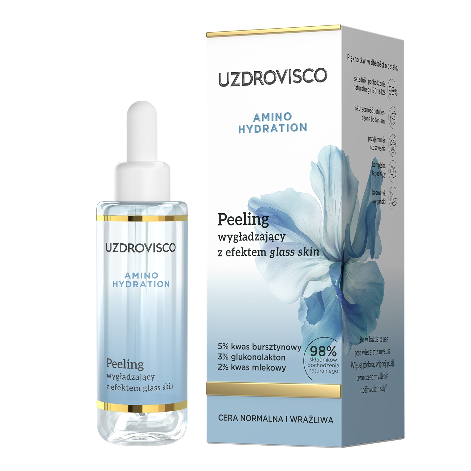 Uzdrovisco Amino Hydration Smoothing Peel cu efect de sticlă pentru piele 30ml