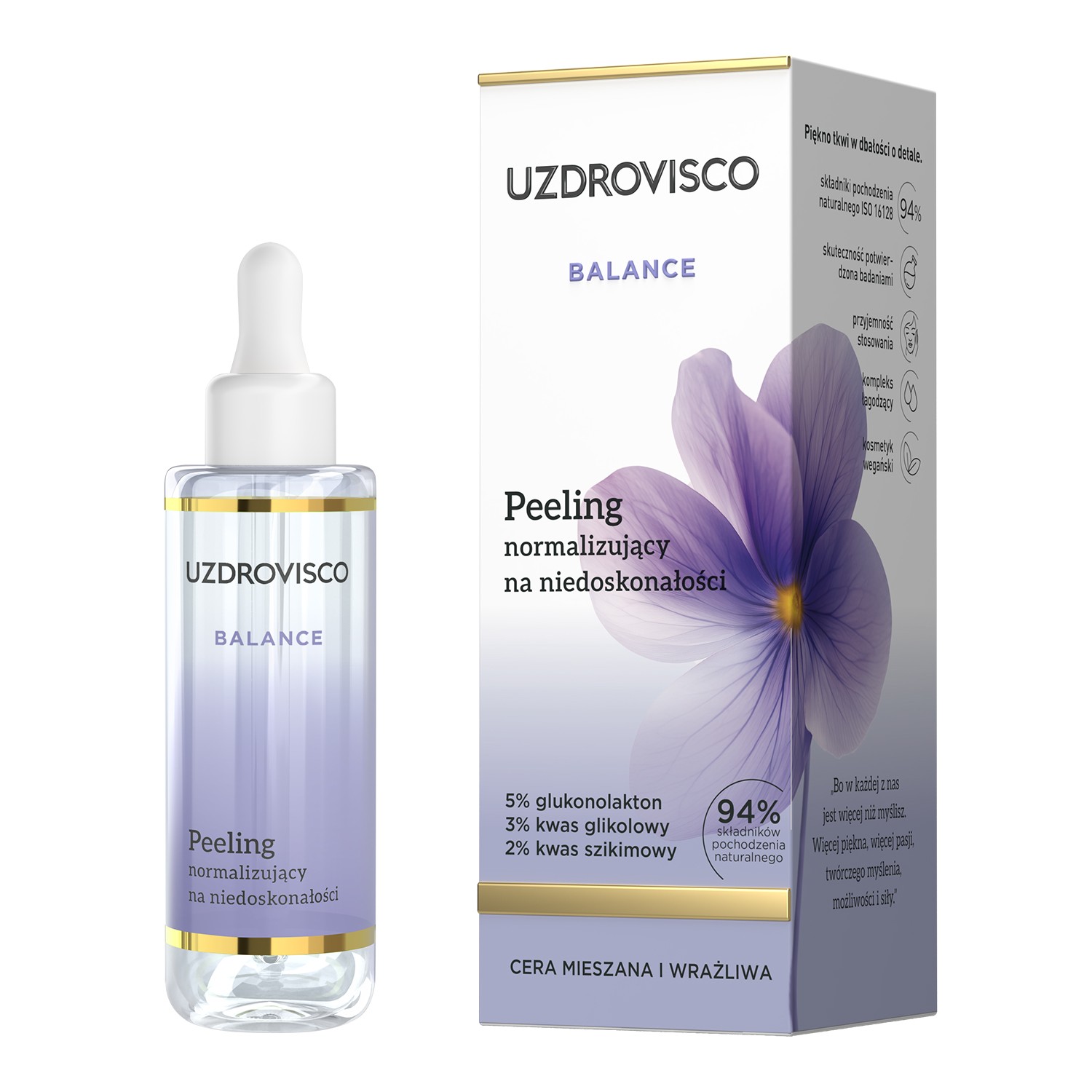 Uzdrovisco Balance Normalizing Peeling pentru imperfecțiuni 30ml