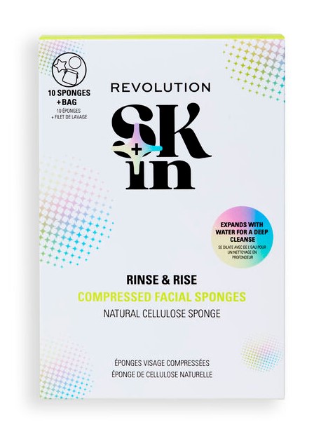 Bureți de curățare facială Revolution Skin Rinse & Rise 10 bucăți