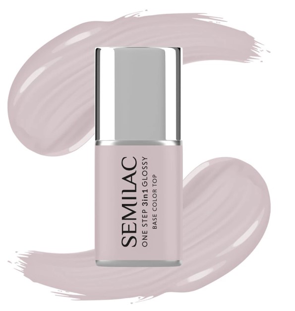 Lac hibrid 3 în 1 Semilac One Step S610 Bareley Pink