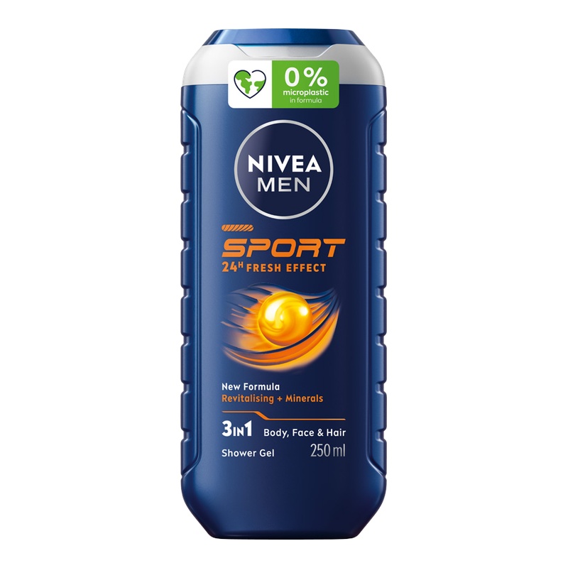 NIVEA Men Sport 24h Fresh Effect Gel de duș 3in1 250ml