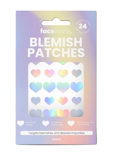 Face Facts Imperfection Patch Holographic Hearts