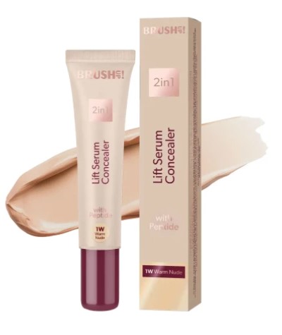 Brush Up! Lift Serum Concealer Concealer-Serum cu peptidă de netezire a ridurilor 1W Warm Nude