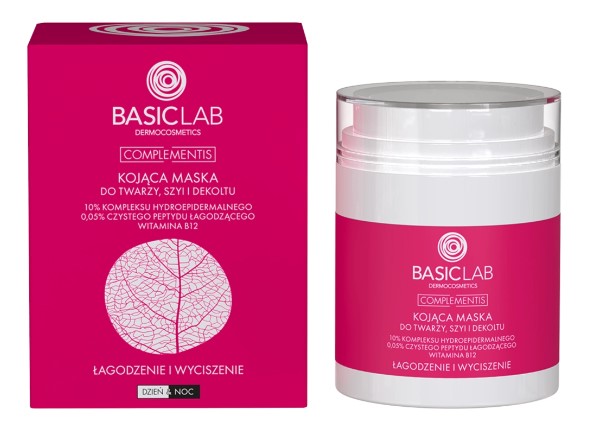 BasicLab Complementis Mască de față calmantă pentru gât și decolteu 50ml