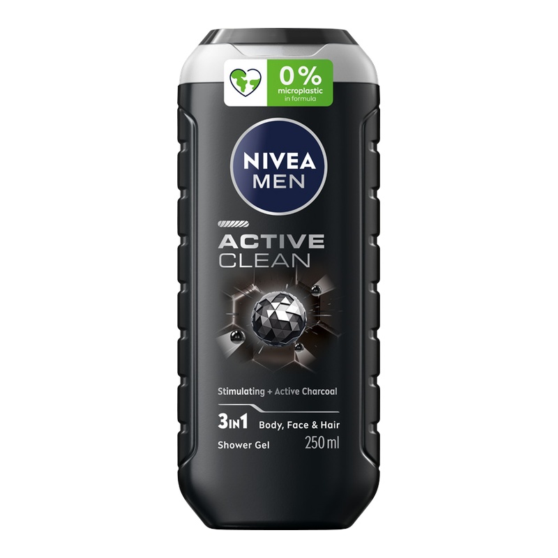 NIVEA Men Active Clean Gel de duș 3in1 250ml