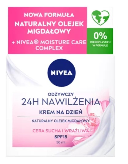 NIVEA 24H Hydrating Nourishing Day Cream SPF15 50ml