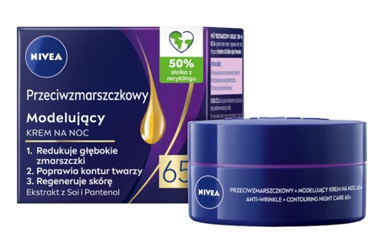 NIVEA Anti-Wrinkle Modelling Night Cream 65+ 50ml