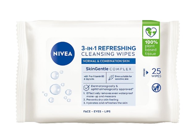 Șervețele de curățare răcoritoare NIVEA 3in1 25 buc