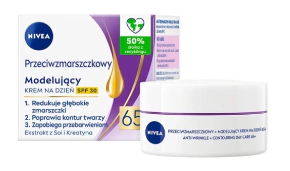 NIVEA Anti-Wrinkle Modelling Cremă de zi SPF30 65+ 50ml