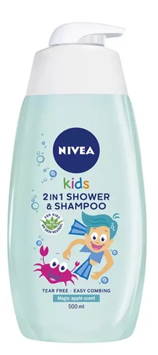 NIVEA Kids Body and Hair Wash 3in1 Gel parfumat cu mere și caramel 500ml