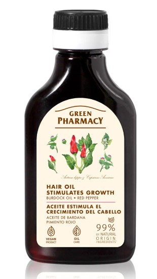 Green Pharmacy Ulei de stimulare a creșterii părului Ulei de brusture cu piper roșu 100ml