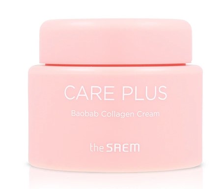 Crema de față hrănitoare Saem Care Plus cu extract de baobab și complex de colagen 100ml