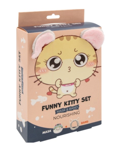 MondSub Nourishing Sheet Mask + Kitty Wrap Set