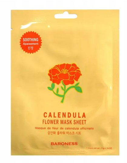 Mască liniștitoare BARONESS cu extract de flori de calendula