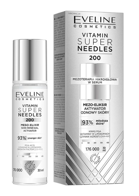 Eveline Vitamin Super Needles 200 Microneedle Mezoterapie în ser 30ml