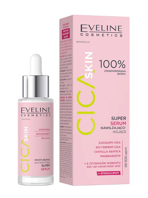 Eveline Cica Skin Super Serum hidratant și calmant 30ml
