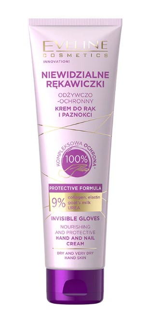 Eveline Invisible Gloves Cremă hrănitoare și protectoare pentru mâini și unghii 75ml