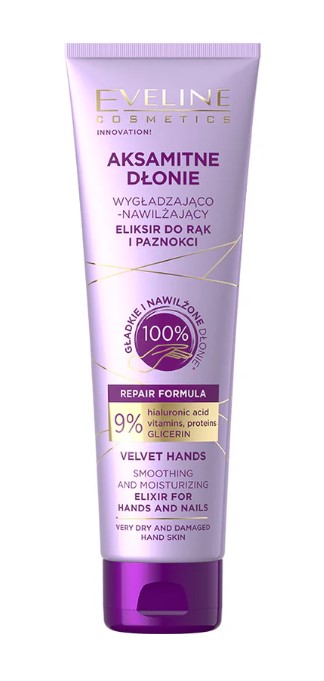 Eveline Aksamitne Dłonie Elixir netezitor și hidratant pentru mâini și unghii 75ml