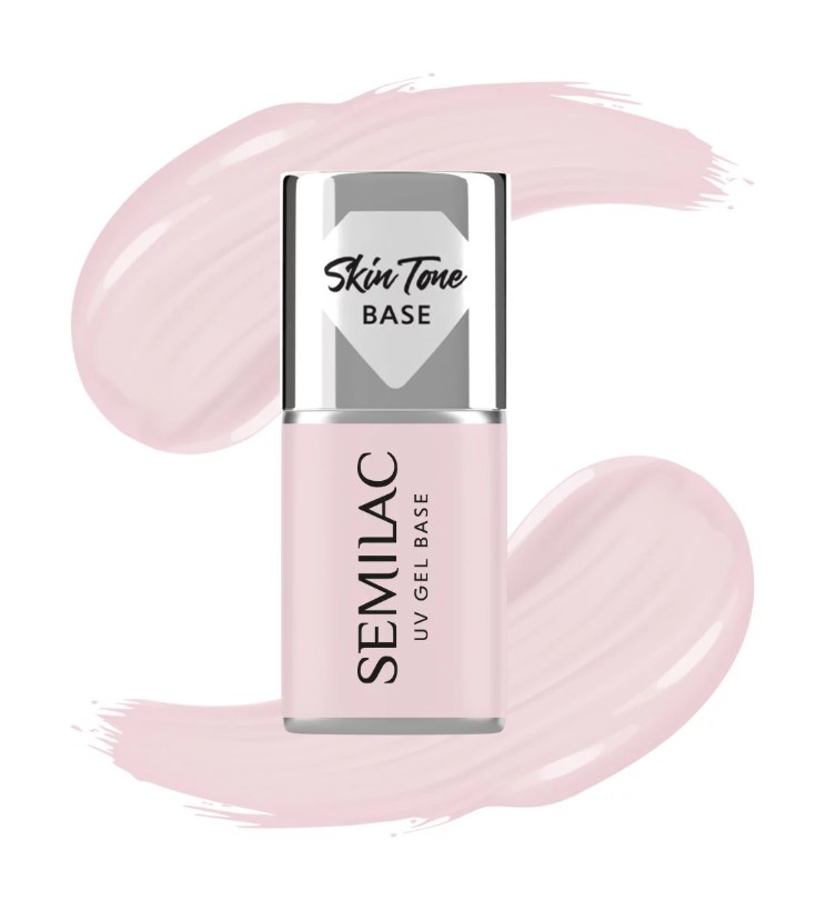 Semilac Skin Tone Cover Beige Hybrid Varnish Base Rose Beige
