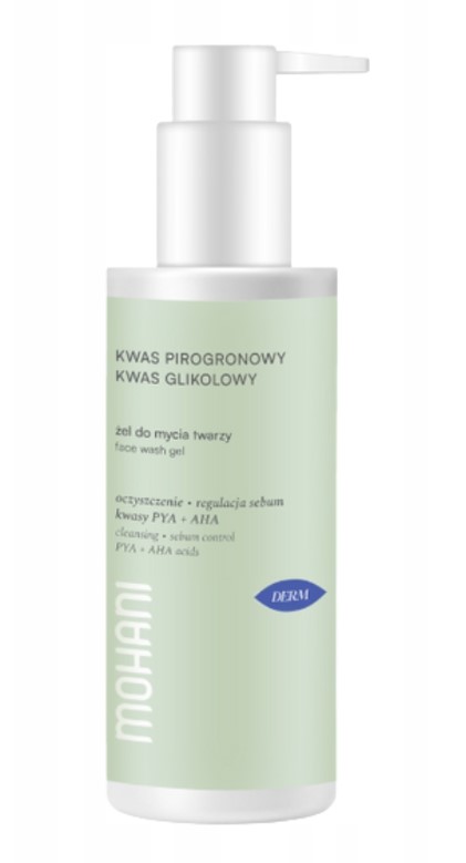 Gel de curățare facială Mohani cu acid piruvic și glicolic 150ml