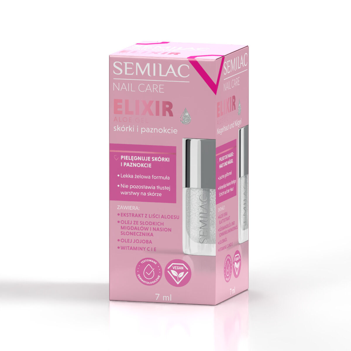 Semilac Gel Elixir pentru cuticule și unghii cu Aloe Vera